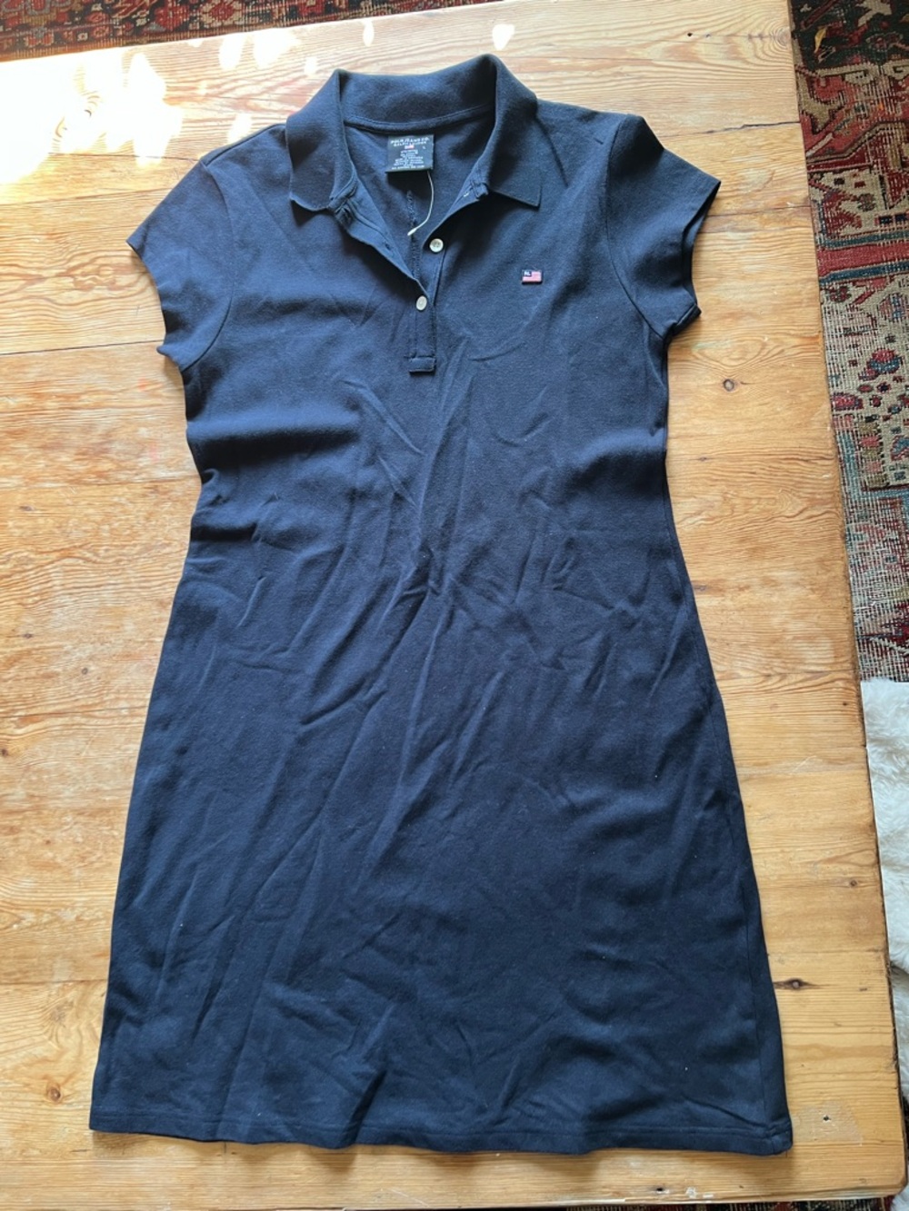 Polo Ralph Lauren  Navy Polo Shirt Dress with Flag Patch